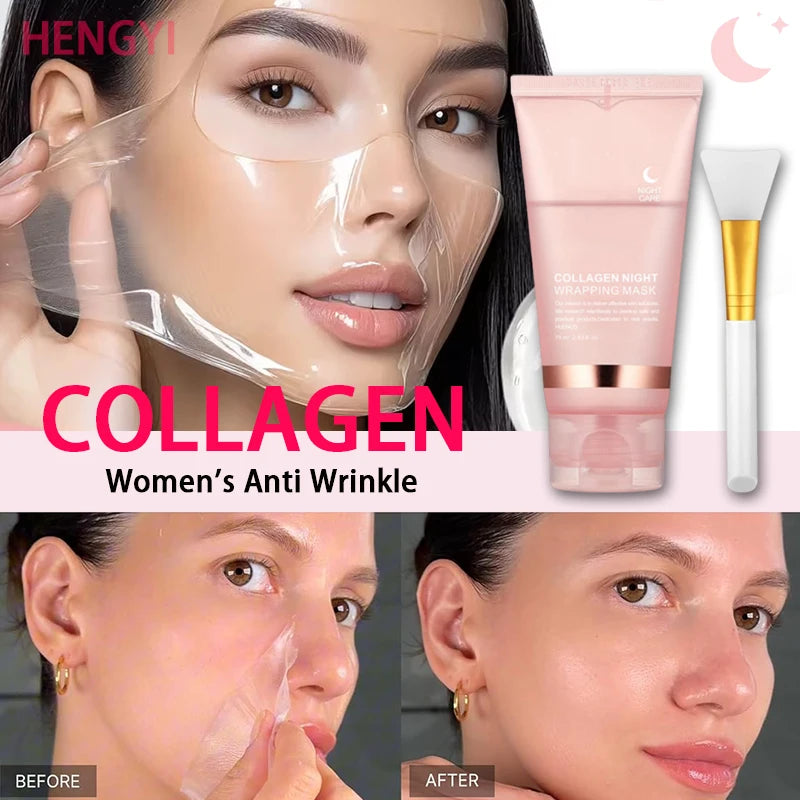 5PC Korean Collagen Peel-Off Facial Mask for Firm Hydrated Skin