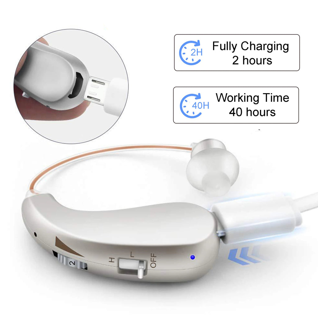 2024 Rechargeable Mini Hearing Aid with Adjustable Sound