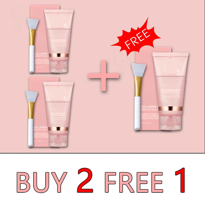 5PC Korean Collagen Peel-Off Facial Mask for Firm Hydrated Skin