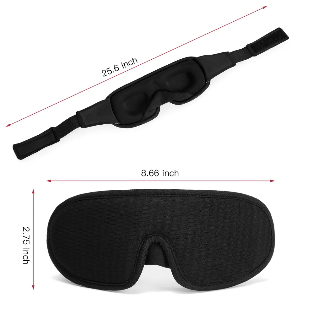 3D Padded Sleep Mask – Light-Blocking Eye Shade