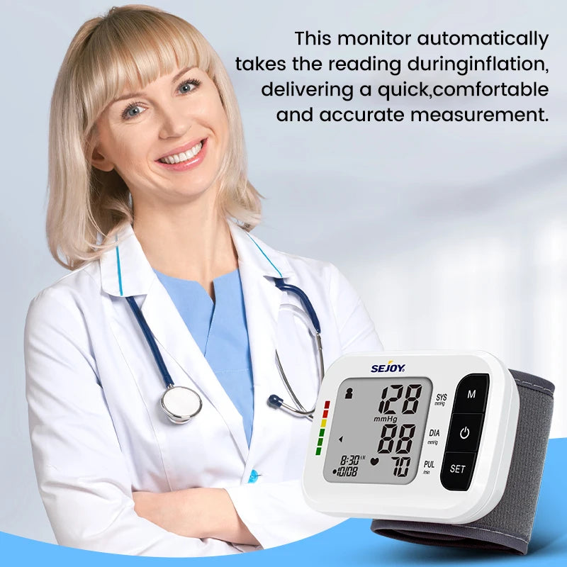Sejoy Digital Wrist BP Monitor & Finger Pulse Oximeter