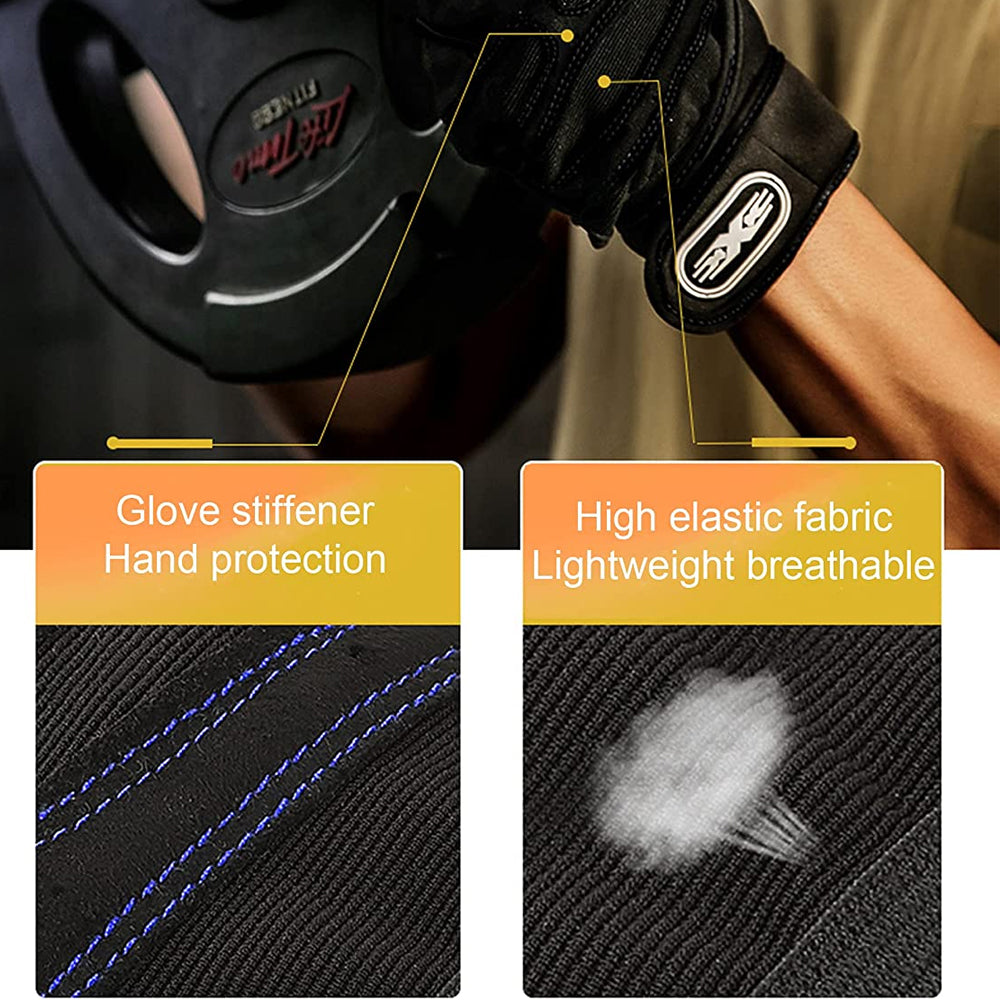 Weight Lifting Gym Gloves with Wrist Wrap & Palm Protection