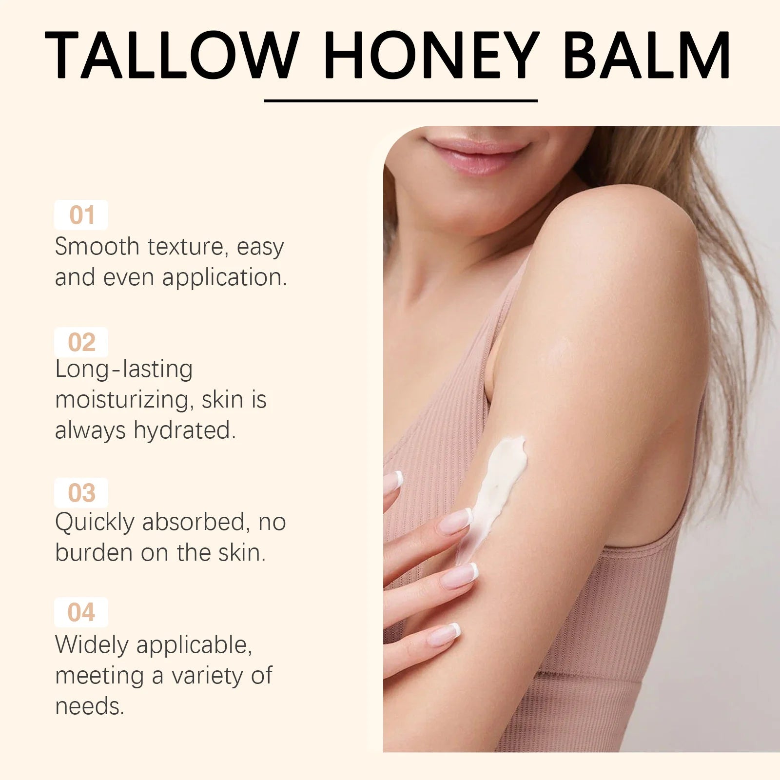 WoodSleep Beef Tallow Cream – Deep Moisturizer & Wrinkle Remover