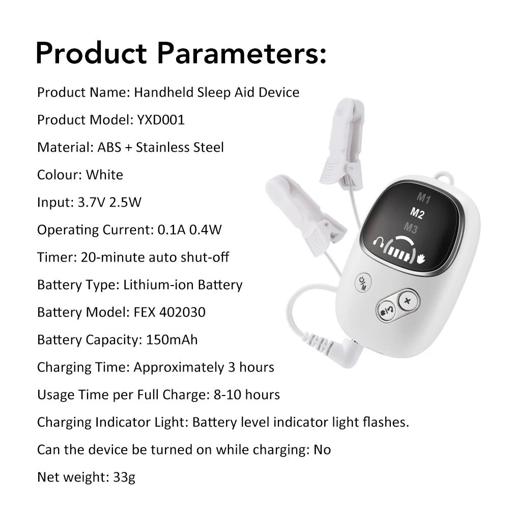 Ear Clip CES Therapy Device for Insomnia and Anxiety Relief