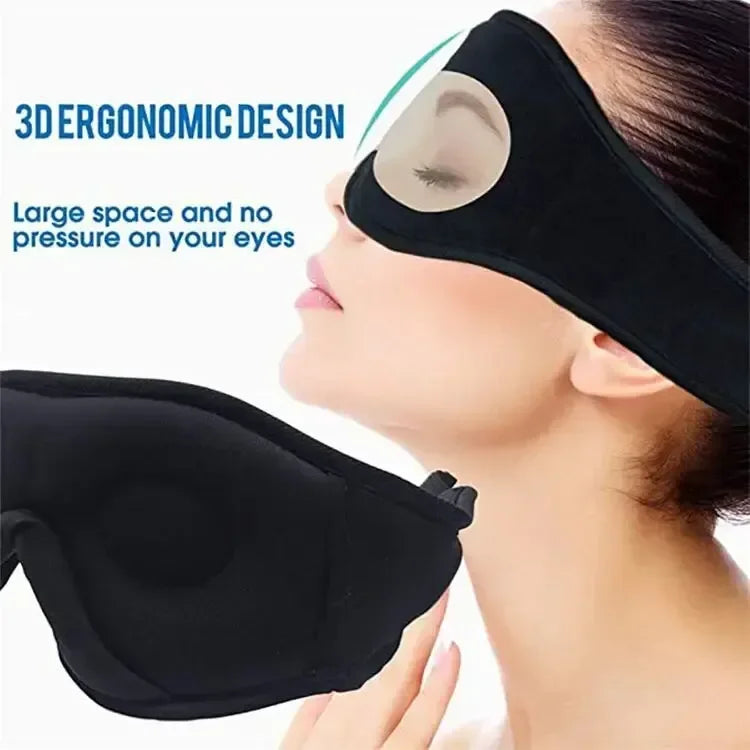 3D Bluetooth Sleep Eye Mask with Built-in HD Music Headphones