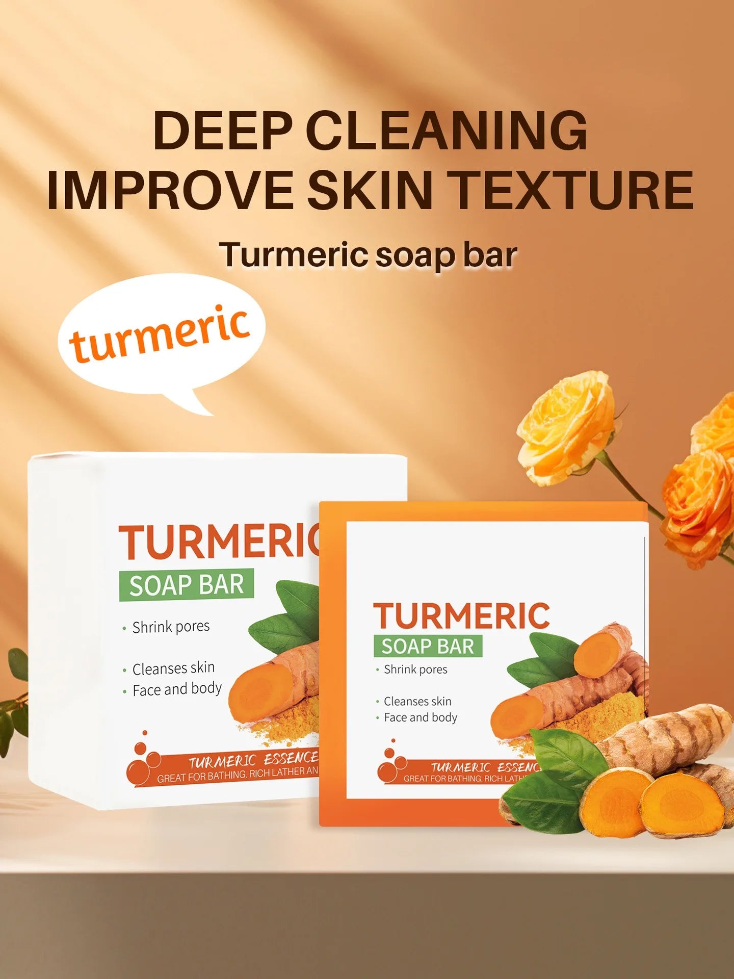 Handmade Turmeric Soap for Brightening and Deep Cleansing