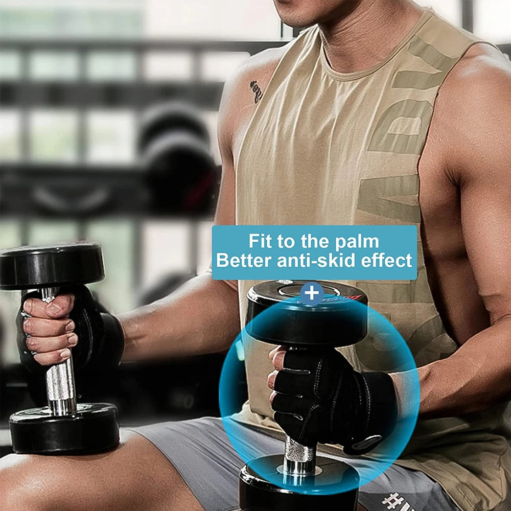 Weight Lifting Gym Gloves with Wrist Wrap & Palm Protection