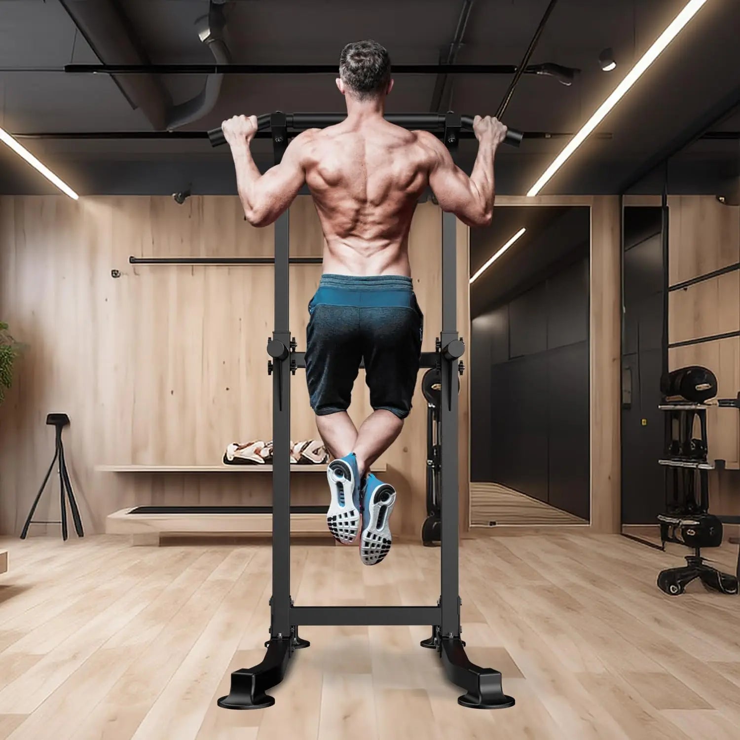 Pull Up & Dip Power Tower – Adjustable Home Gym Station