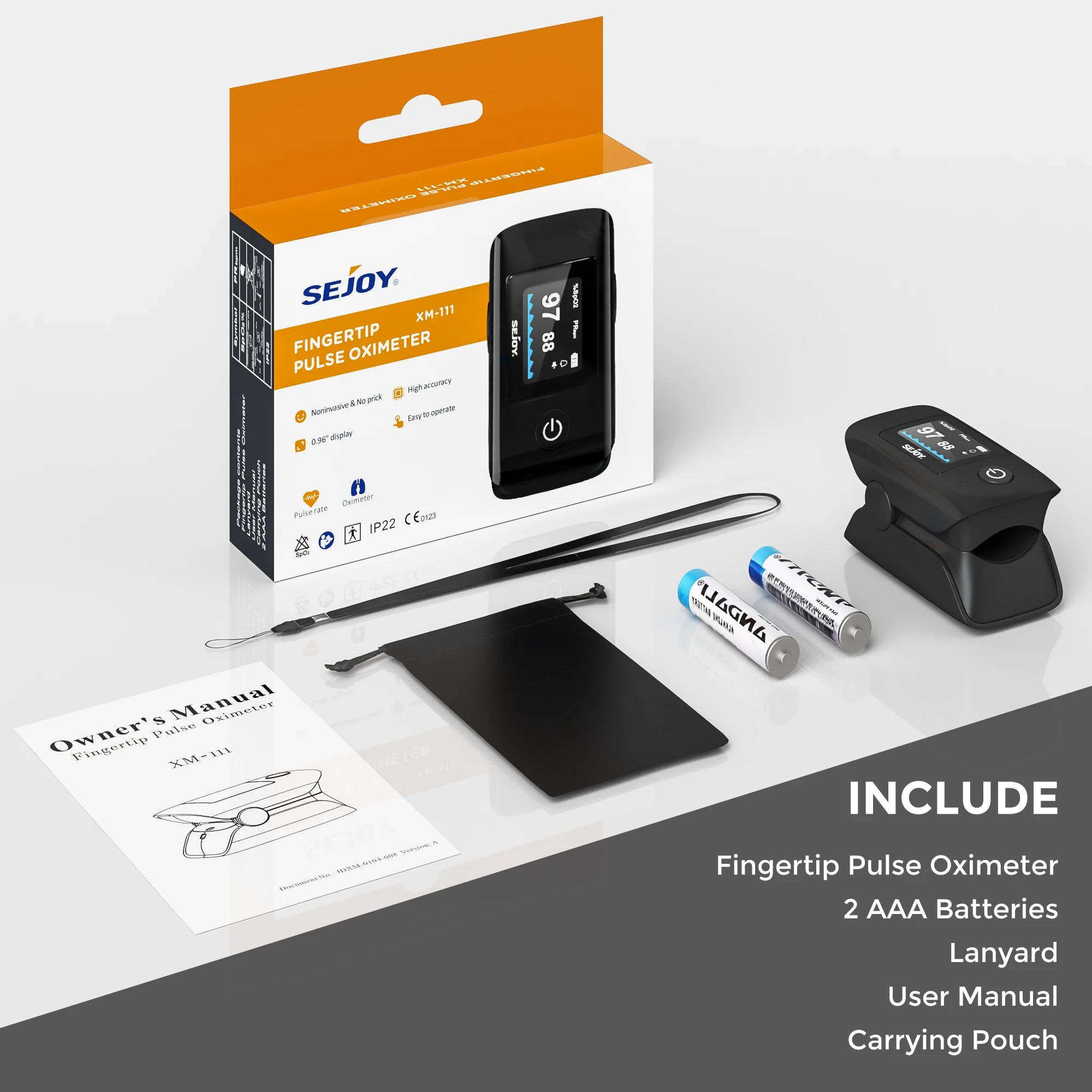 Sejoy Digital Wrist BP Monitor & Finger Pulse Oximeter