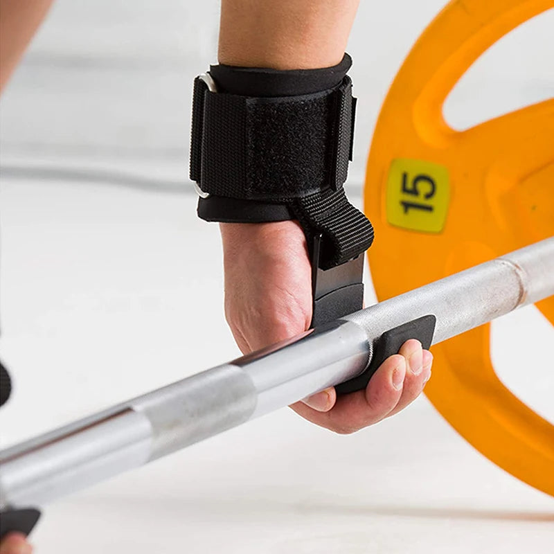Weight Lifting Hook Grips with Wrist Wraps for Gym Training