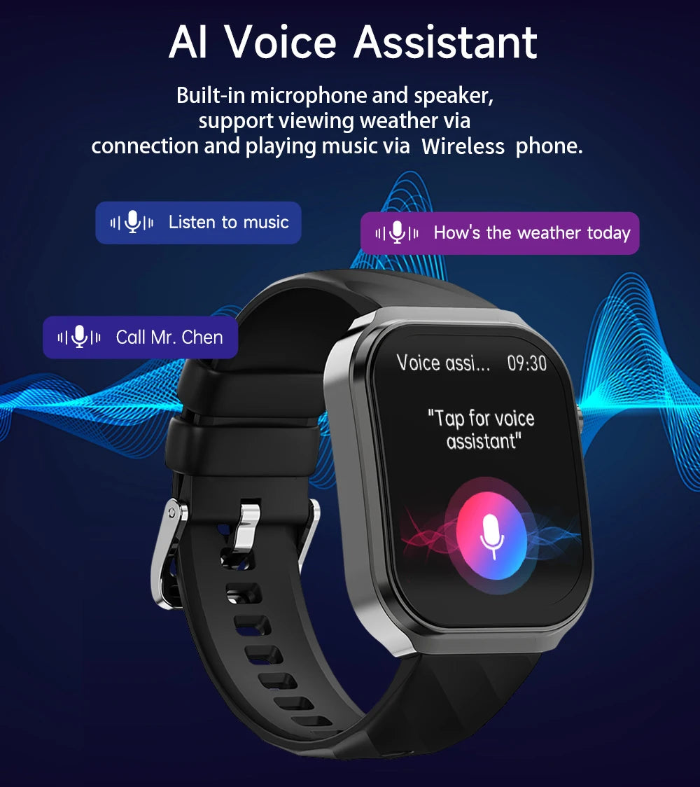 LIGE 2025 AI Health Diagnose Smartwatch with Bluetooth Call