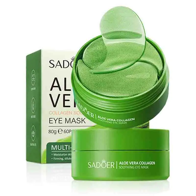 60PCS Aloe Vera Collagen Eye Mask for Dark Circles & Puffiness