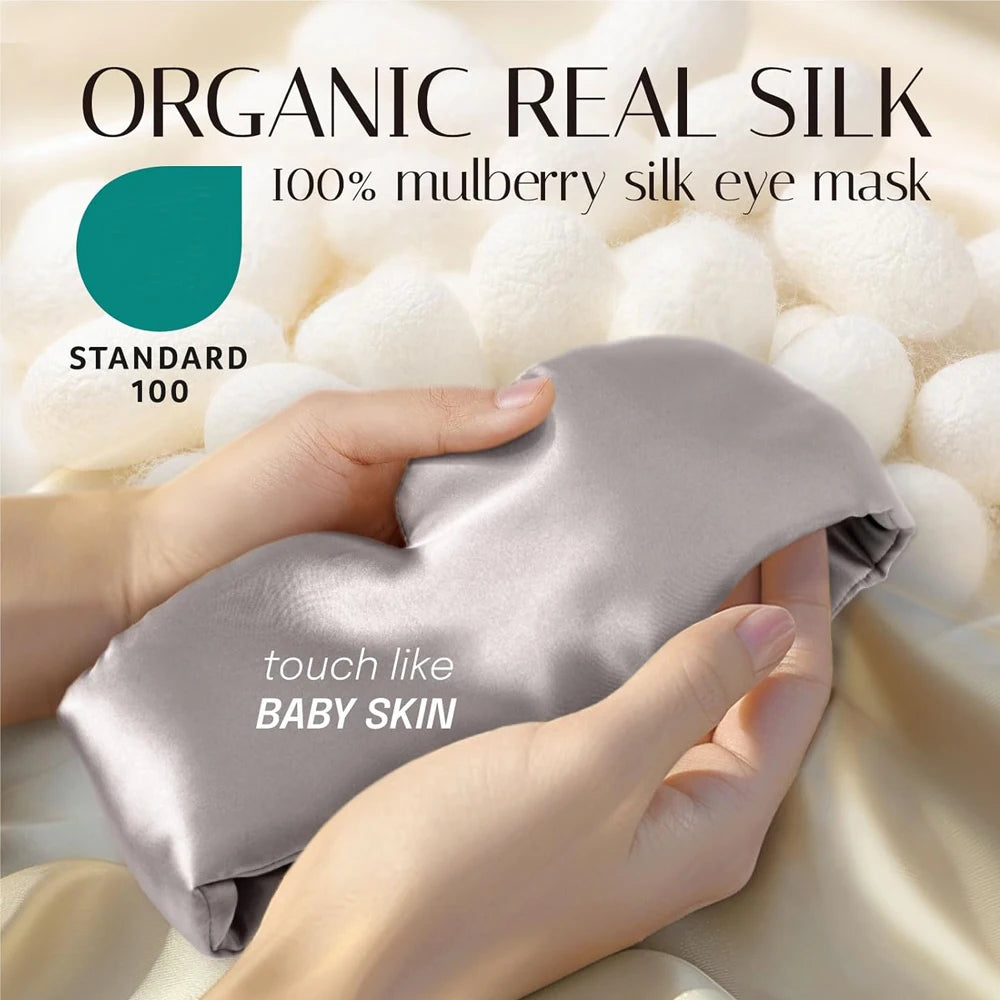 Mulberry Silk Sleep Mask – Soft Padded Light-Blocking Eyepatch
