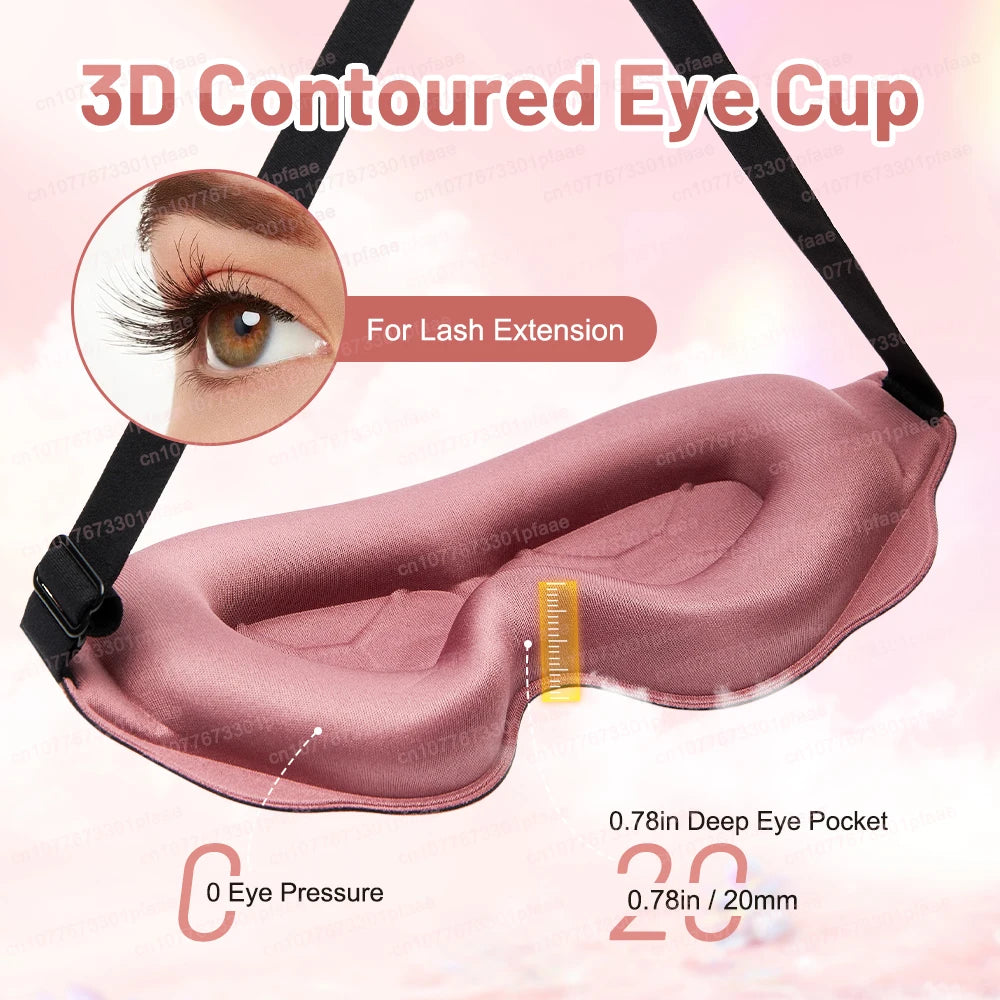 3D Memory Foam Sleep Mask Light Blocking Eyeshade