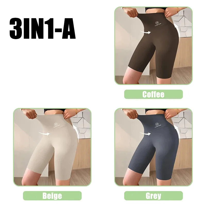 Women’s High Waist Sports Shorts for Gym, Yoga & Fitness