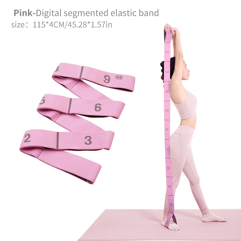 Yoga Stretch Strap with Loops – Flexibility & Ballet Band