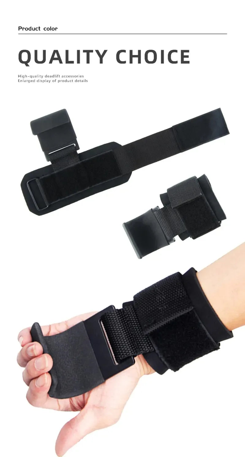 Weight Lifting Hook Grips with Wrist Wraps for Gym Training