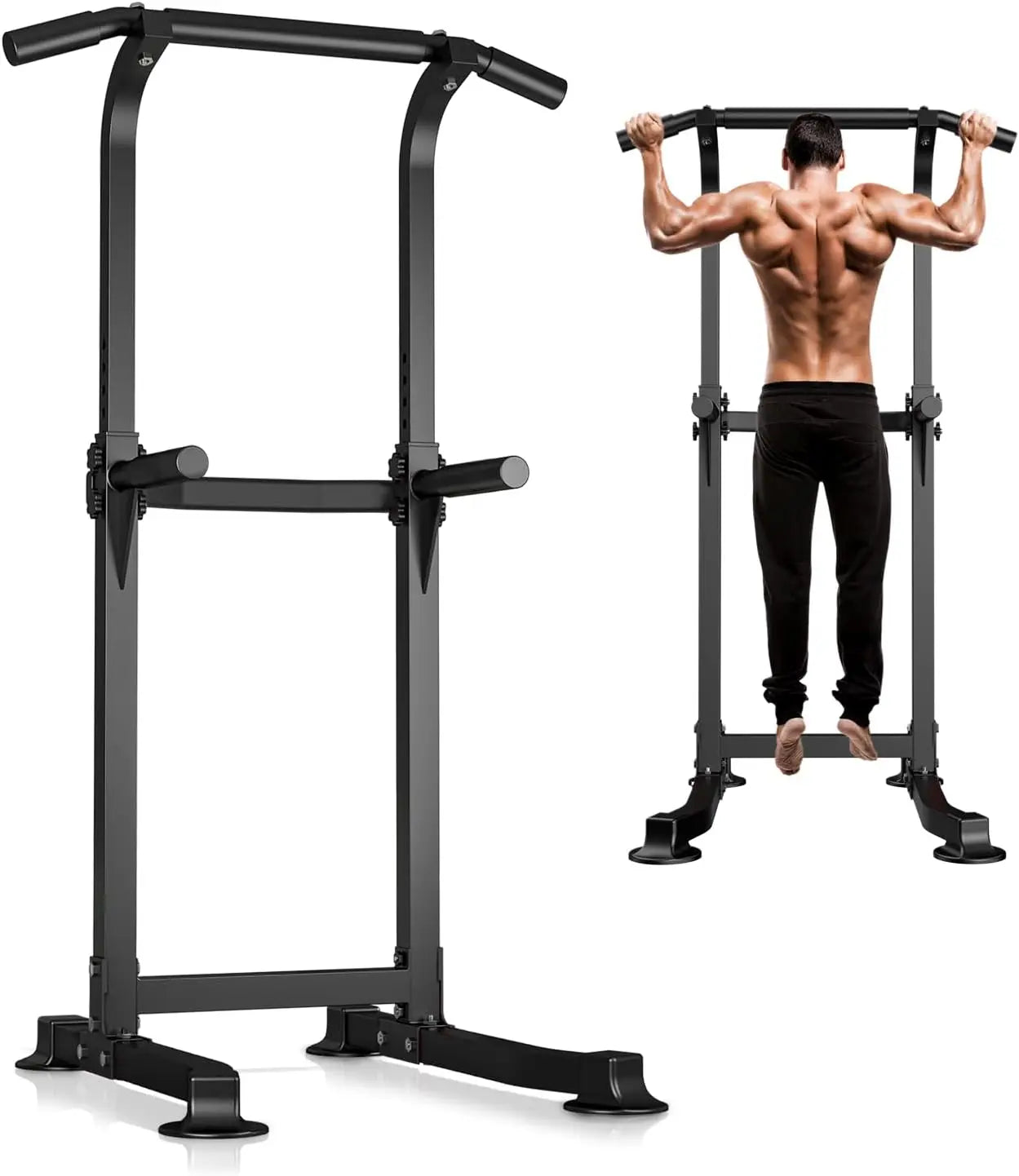 Pull Up & Dip Power Tower – Adjustable Home Gym Station