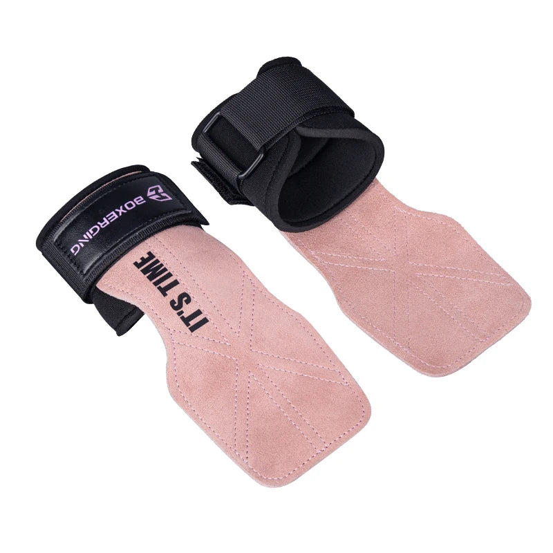 Cowhide Gym Gloves Grips for Weightlifting & CrossFit