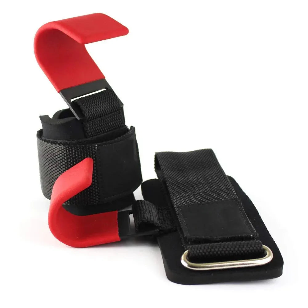 Weight Lifting Hook Grips with Wrist Wraps for Gym Training