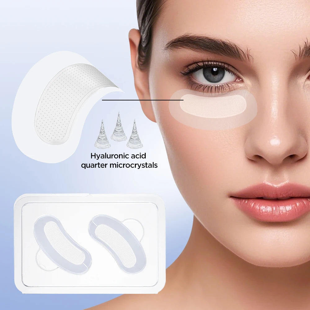 Korean Microneedle Eye Patches with Hyaluronic Acid for Anti-Aging
