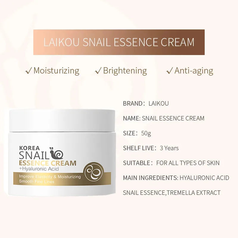 Snail Anti-Aging Face Cream – Collagen & Moisturizing Day Cream