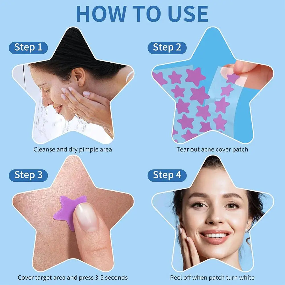 Colorful Star Pimple Patch – Invisible Acne Spot Stickers