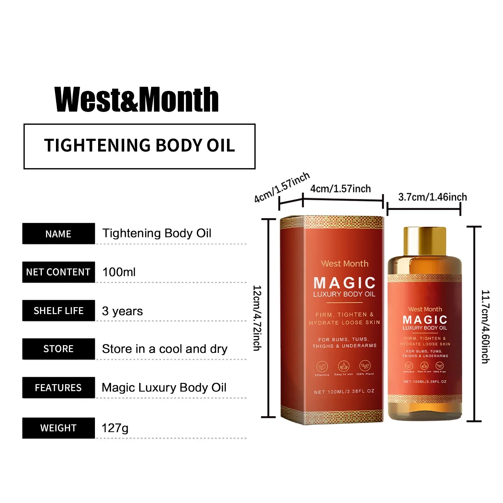 Firming & Tightening Body Oil for Smooth, Radiant Skin
