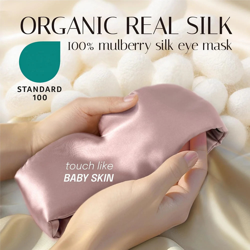 Mulberry Silk Sleep Mask – Soft Padded Light-Blocking Eyepatch