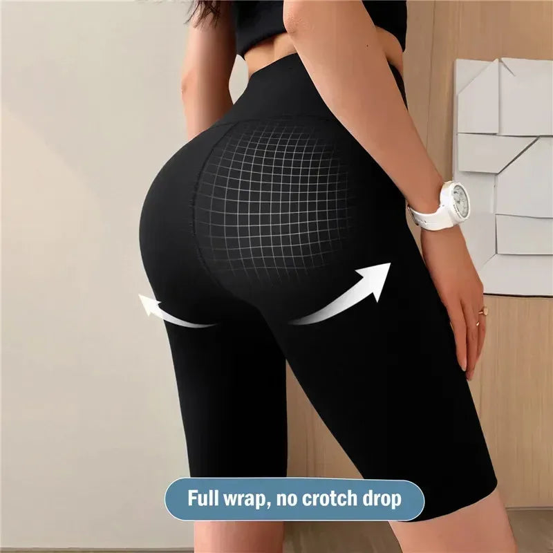 Women’s High Waist Sports Shorts for Gym, Yoga & Fitness