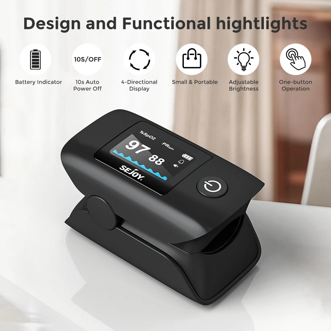 Sejoy Digital Wrist BP Monitor & Finger Pulse Oximeter