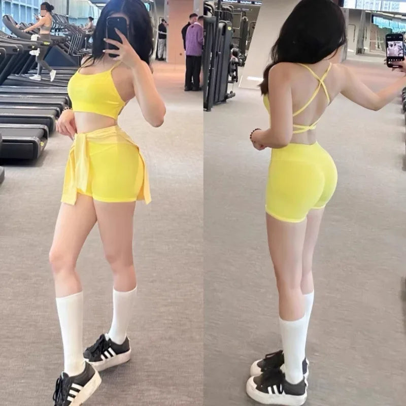 Seamless High-Waist Fitness Shorts – Hip-Lifting Sports Pants