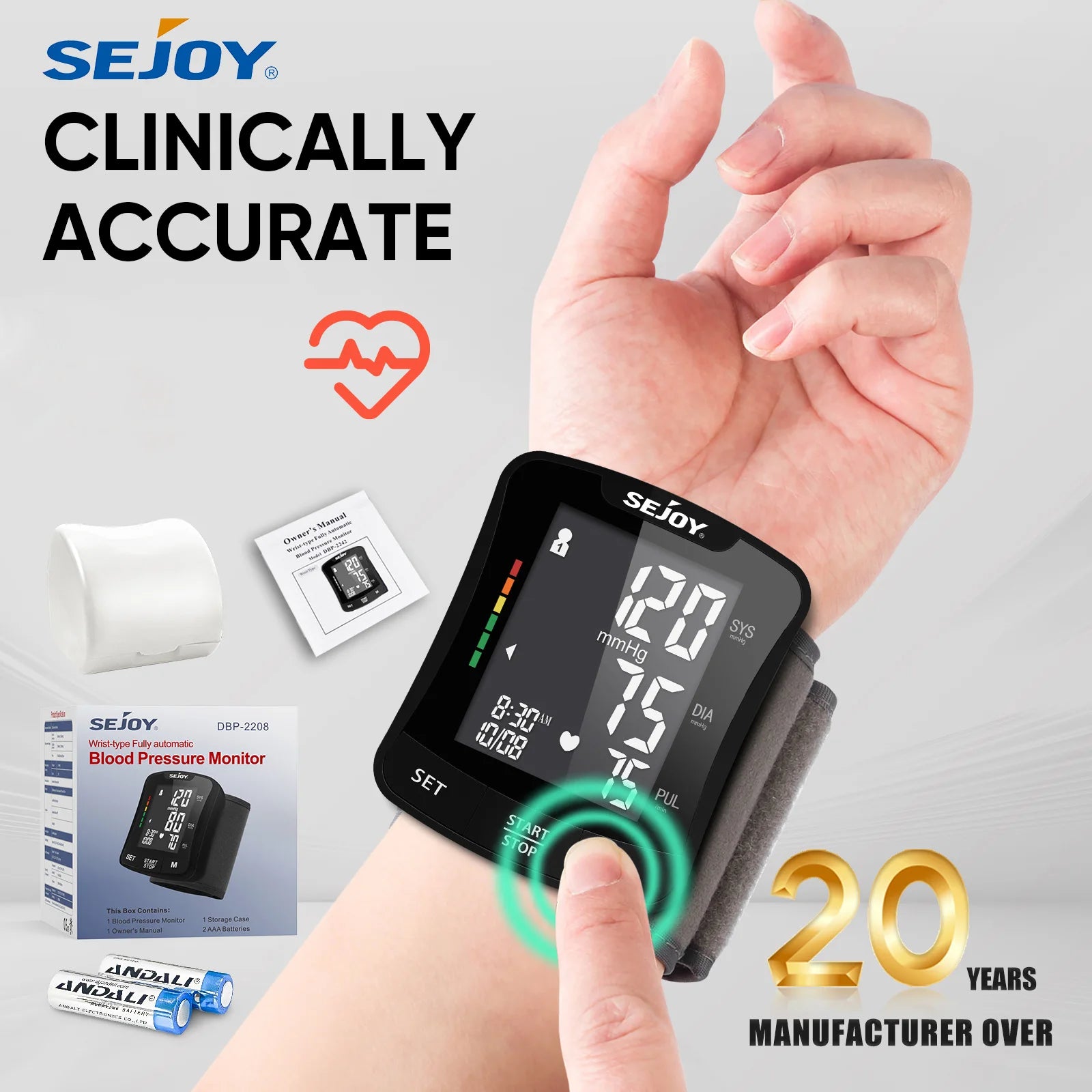 AICARE Automatic Upper Arm Digital Blood Pressure Monitor