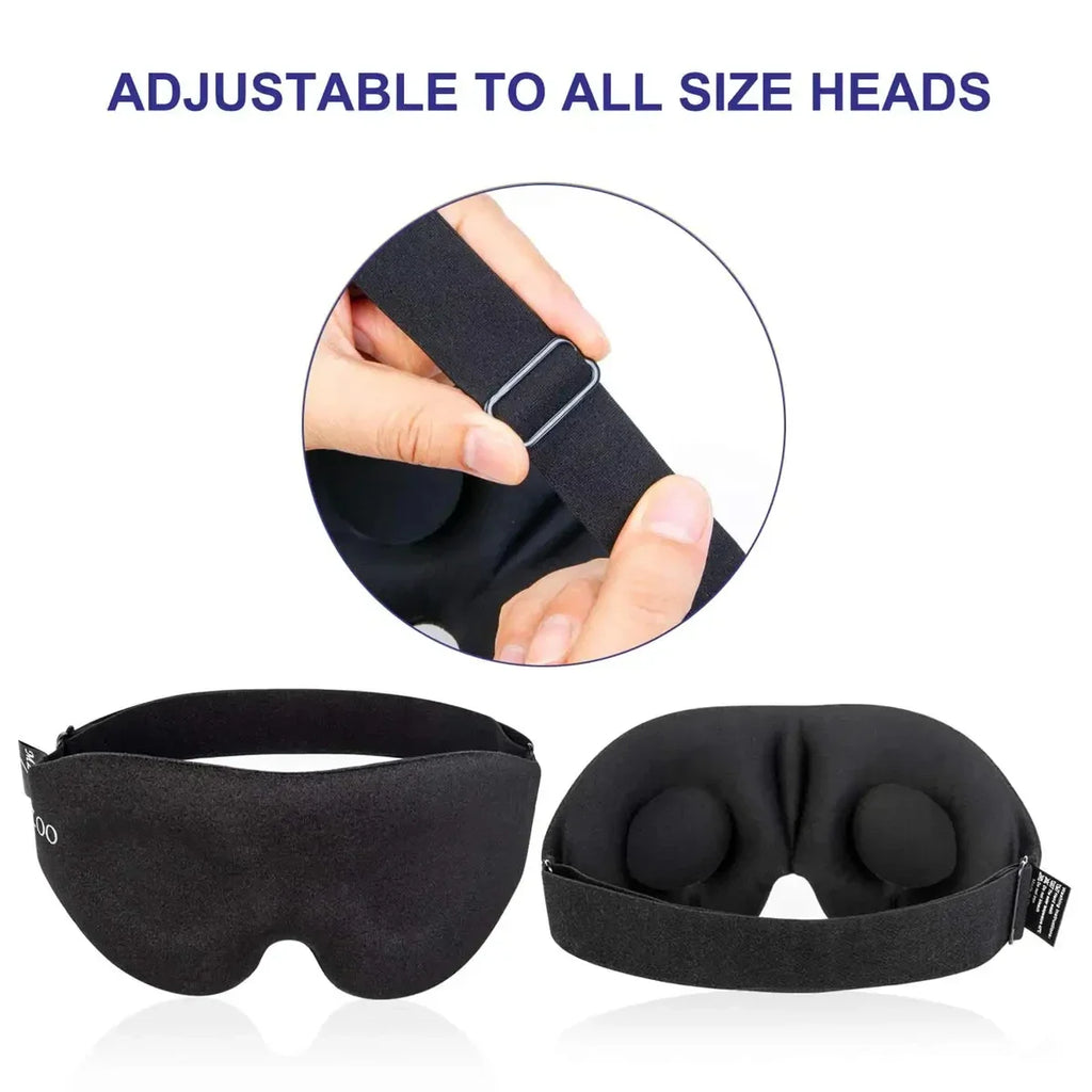 3D Contoured Sleep Eye Mask – Light-Blocking Blindfold