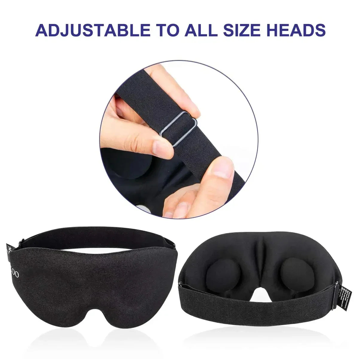 3D Contoured Sleep Eye Mask – Light-Blocking Blindfold