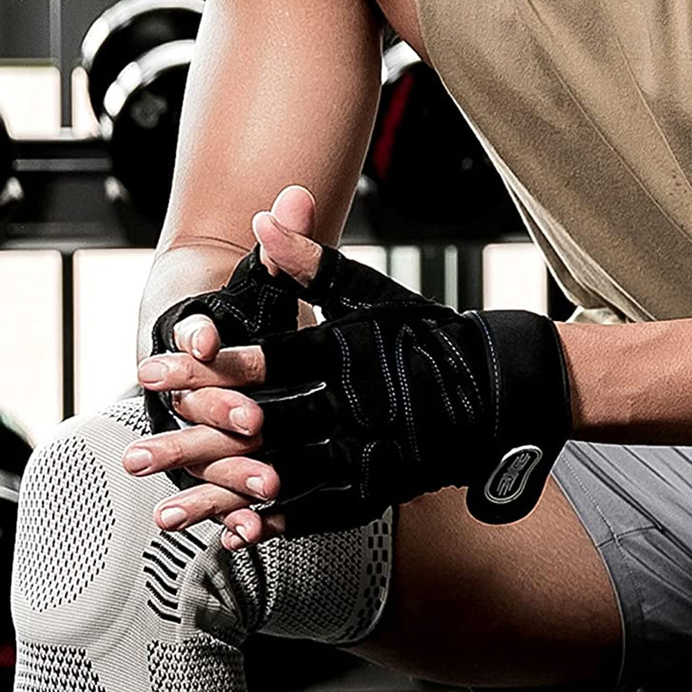 Weight Lifting Gym Gloves with Wrist Wrap & Palm Protection