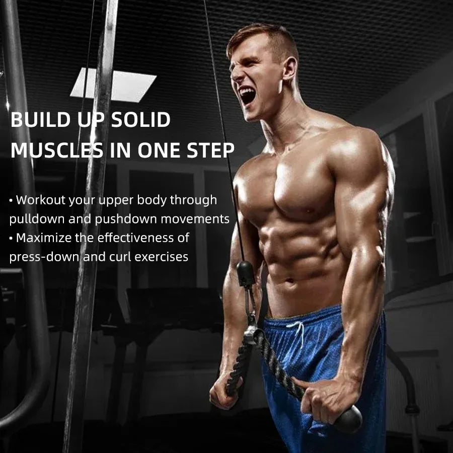 Tricep Rope Pulldown – Biceps, Back & Shoulder Attachment