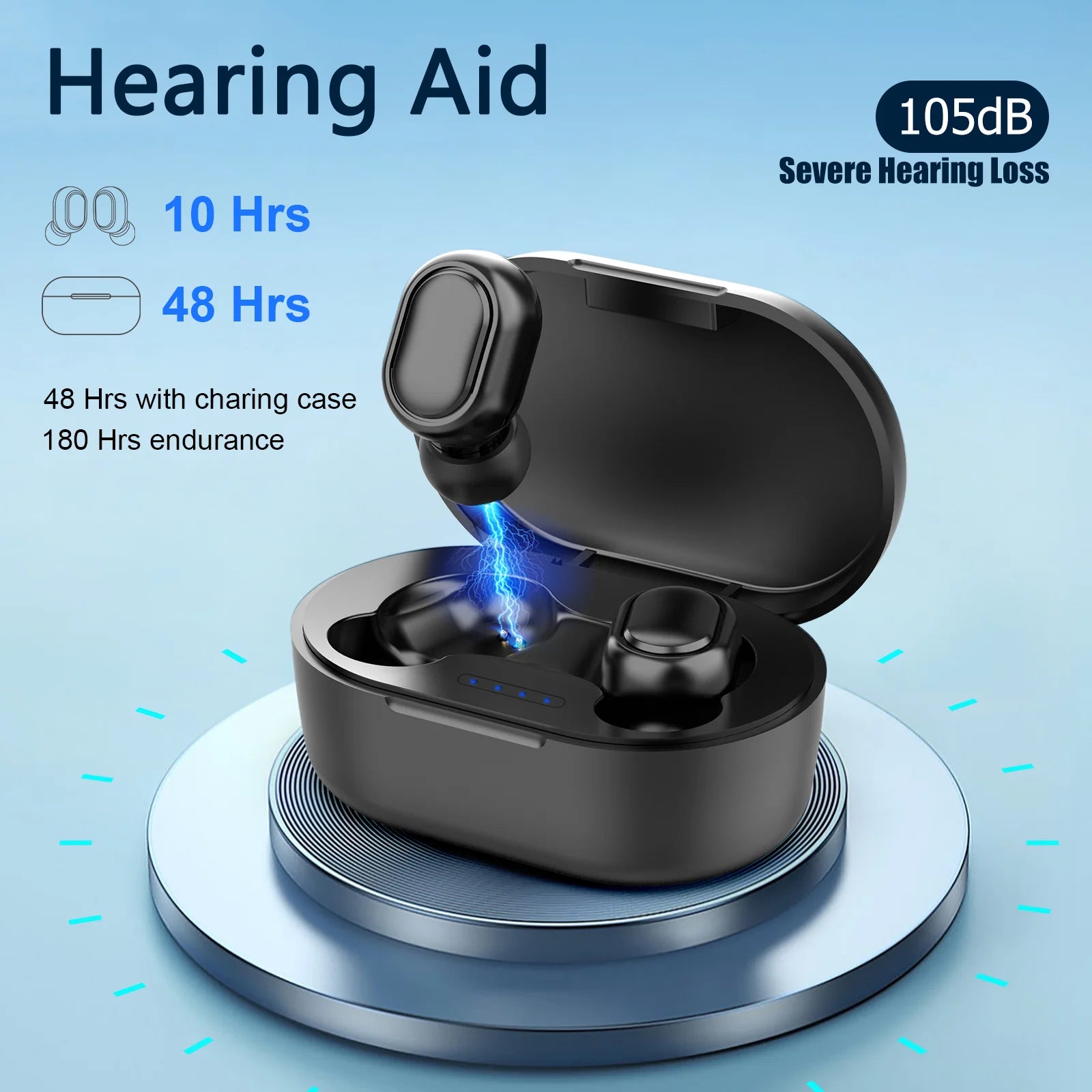 Mini Invisible Rechargeable ITE Hearing Aid for Elderly