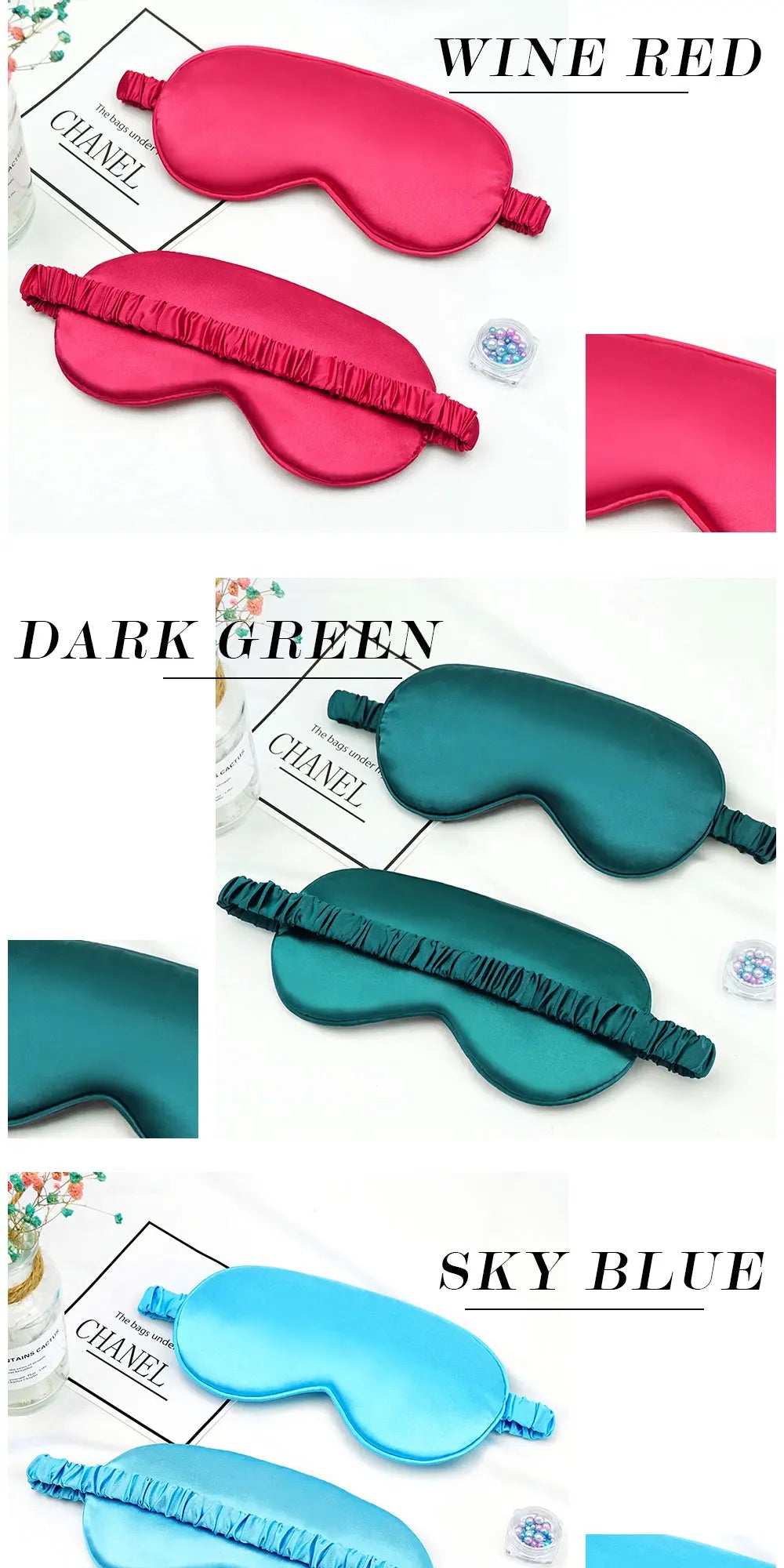 Imitated Silk Sleep Eye Mask Light Blocking Eyeshade