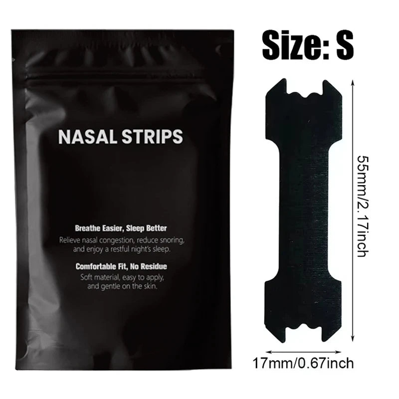 Black Nose Strips – Extra Strength Anti-Snoring Nasal Strips