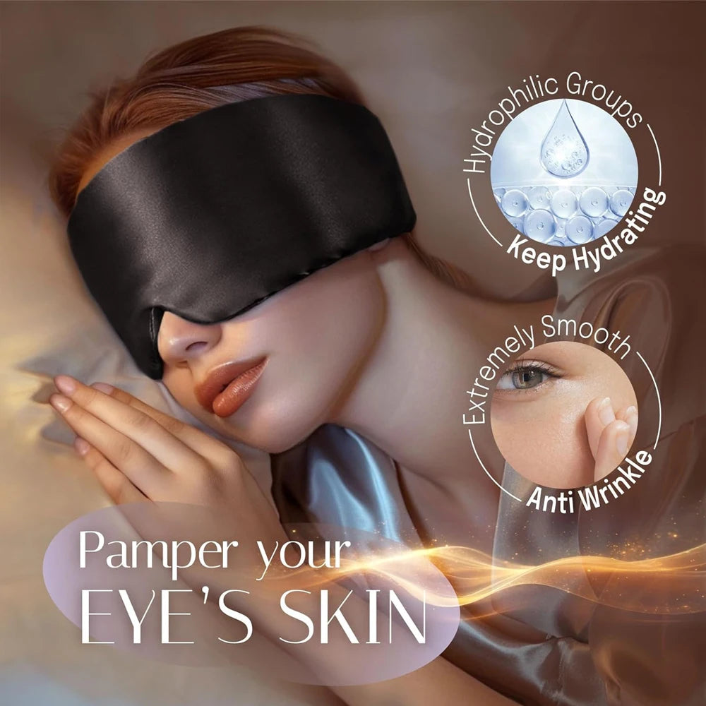 Mulberry Silk Sleep Mask – Soft Padded Light-Blocking Eyepatch