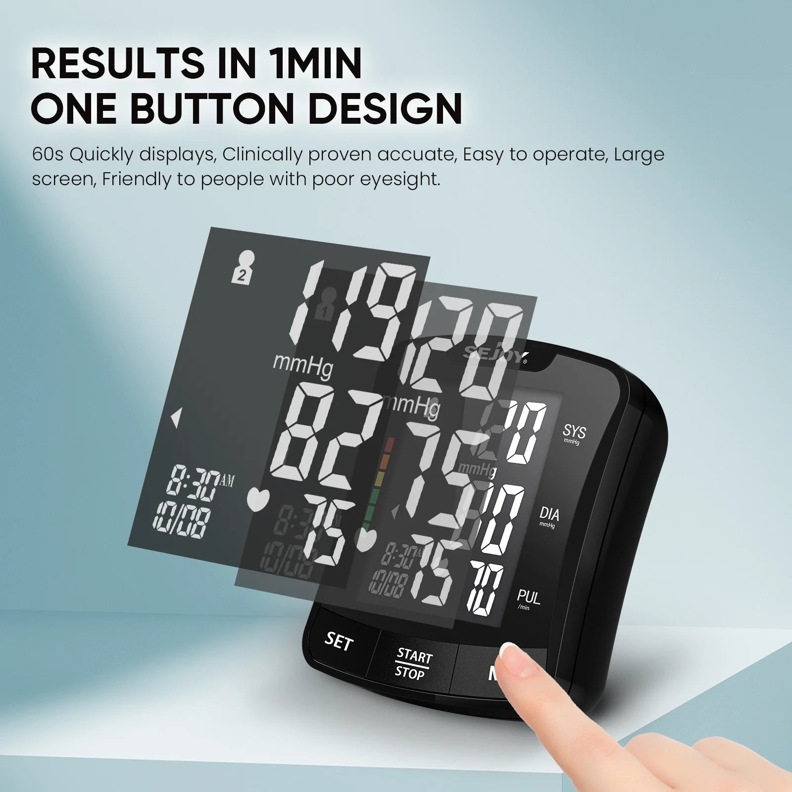 AICARE Automatic Upper Arm Digital Blood Pressure Monitor