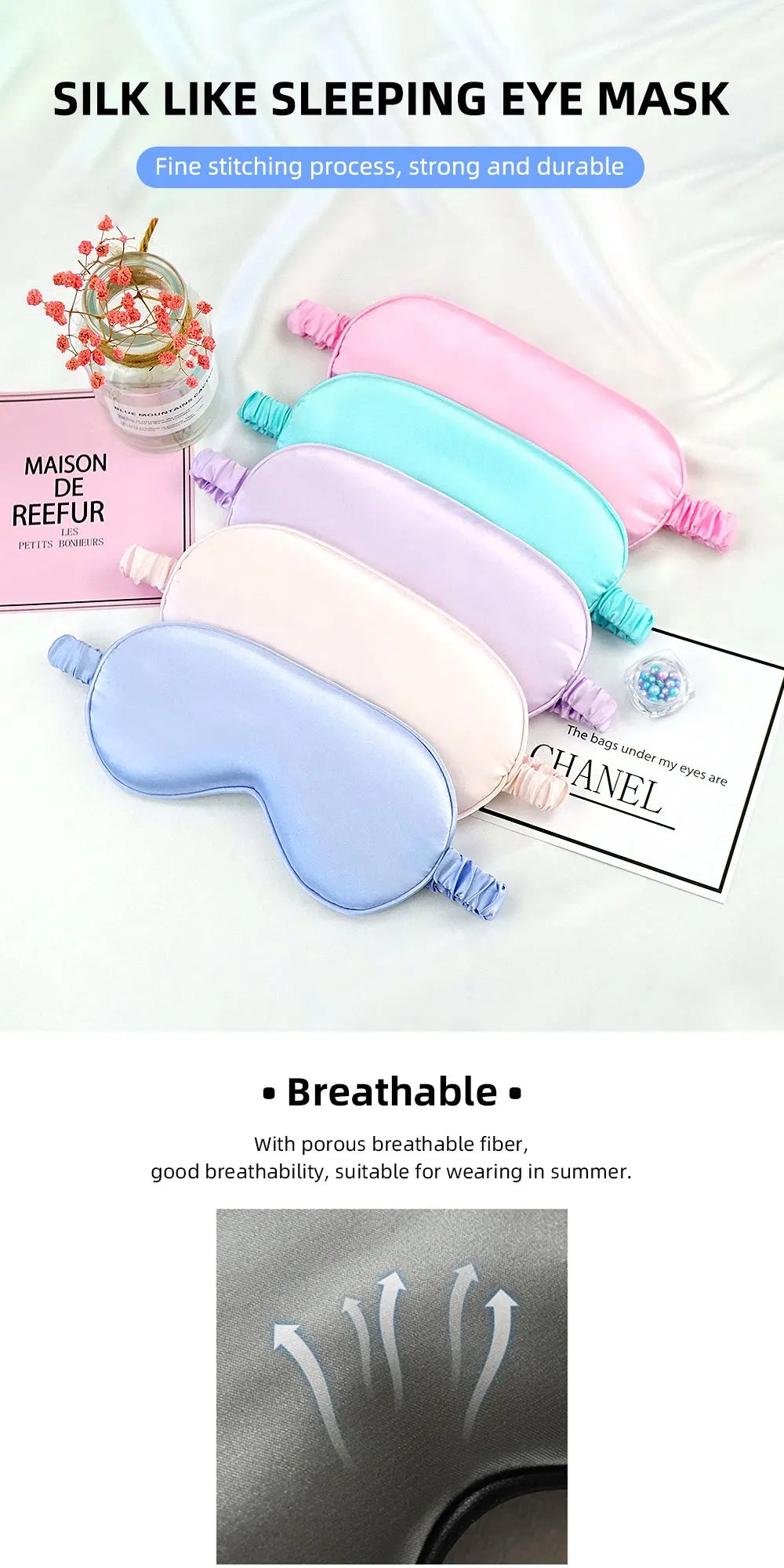 Silk Sleep Eye Mask – Soft Travel Eye Patch