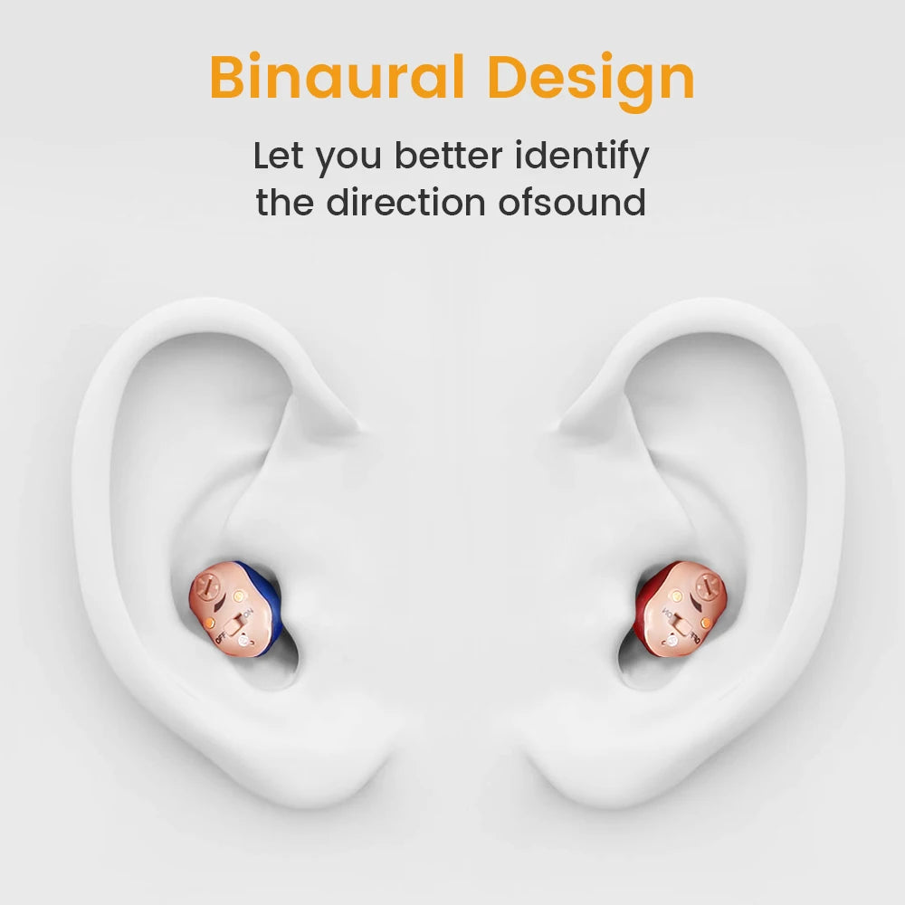 Rechargeable Invisible ITE Hearing Aid for Elderly