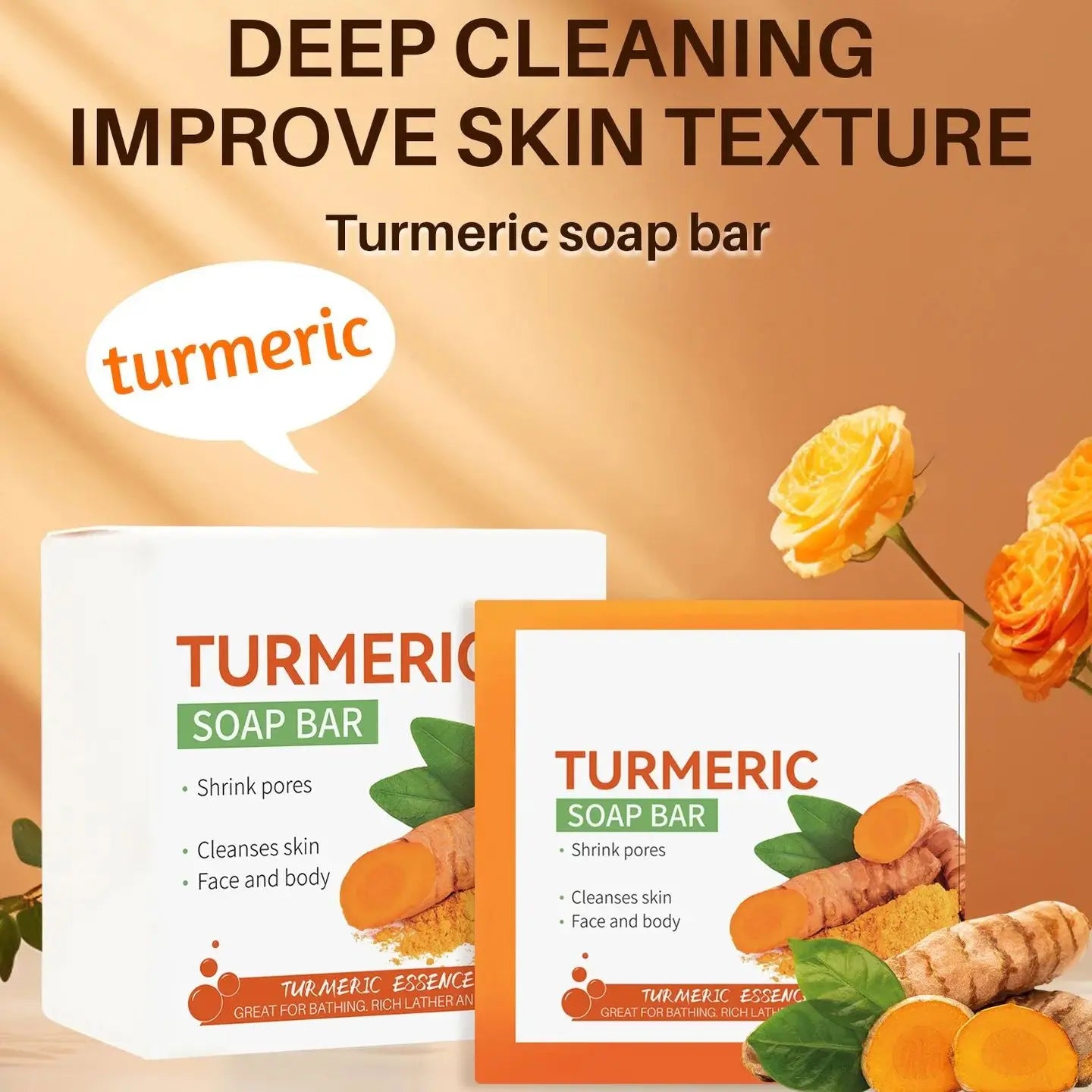 Handmade Turmeric Soap for Brightening and Deep Cleansing