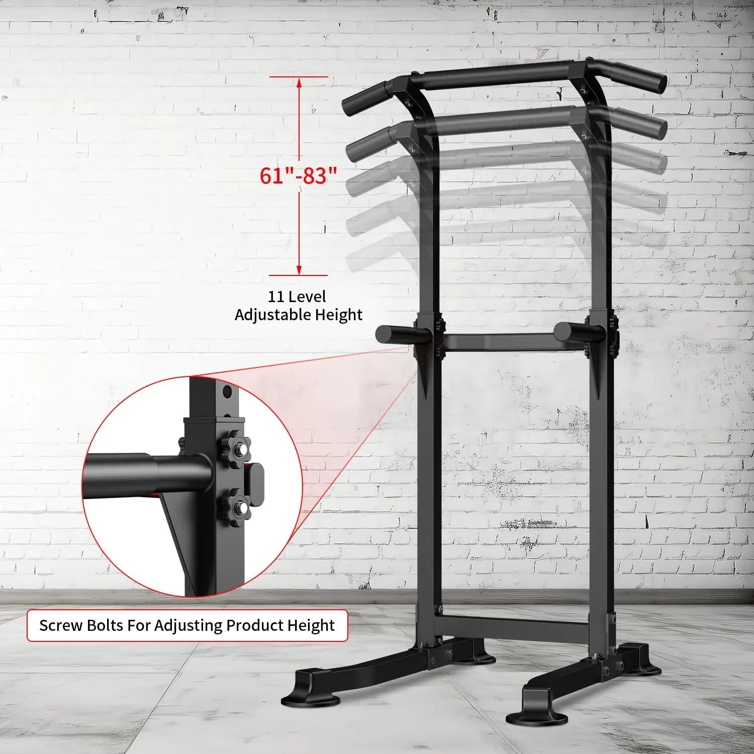 Pull Up & Dip Power Tower – Adjustable Home Gym Station