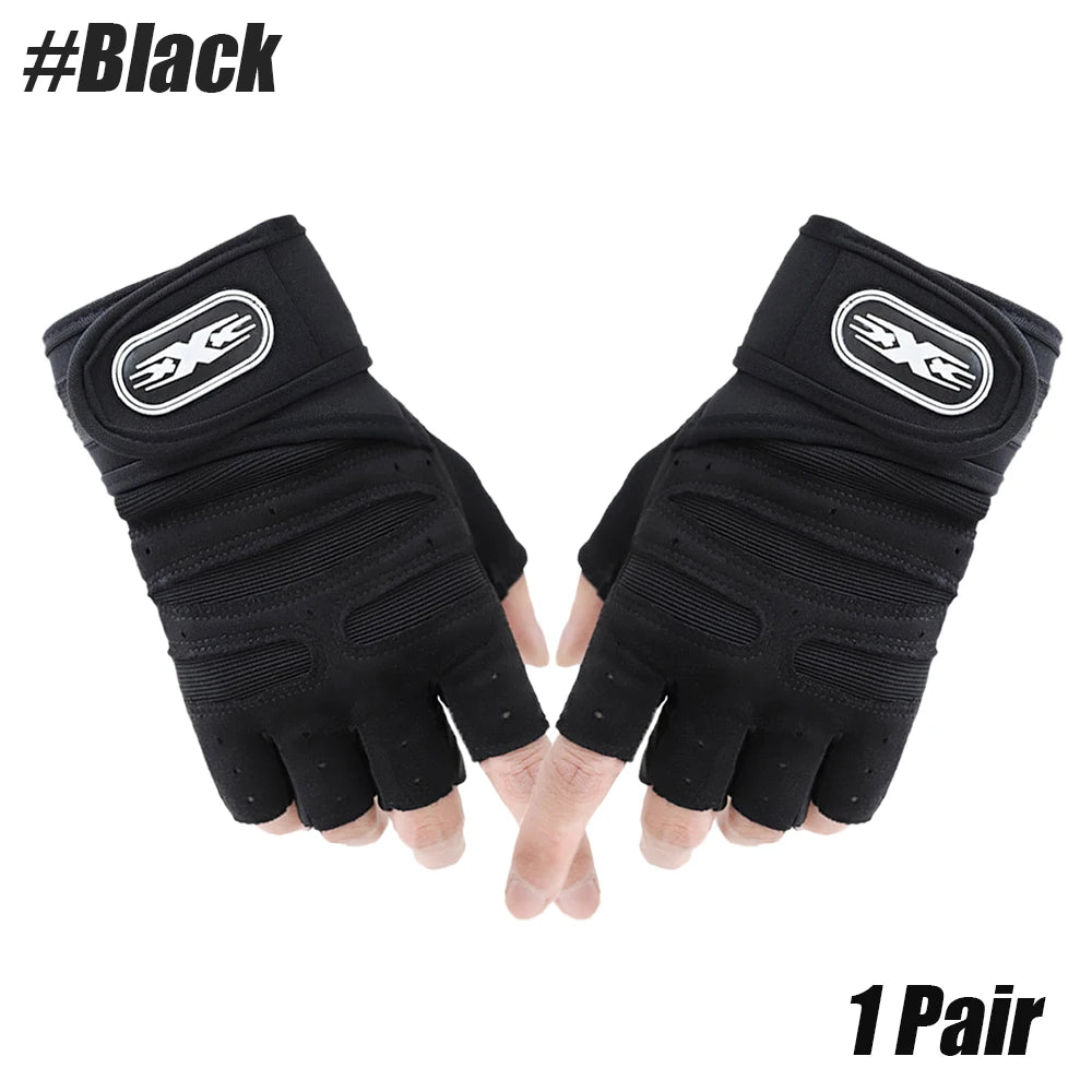 Weight Lifting Gym Gloves with Wrist Wrap & Palm Protection