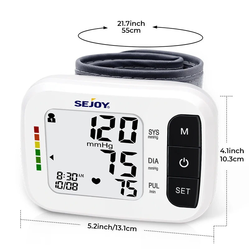 Sejoy Digital Wrist BP Monitor & Finger Pulse Oximeter