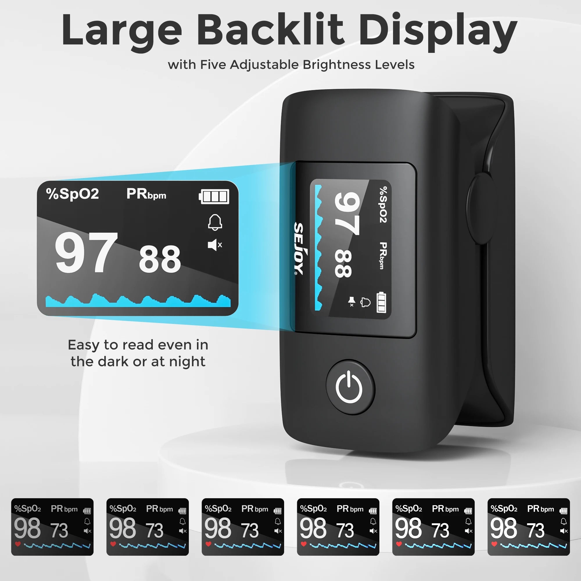 Sejoy Digital Wrist BP Monitor & Finger Pulse Oximeter