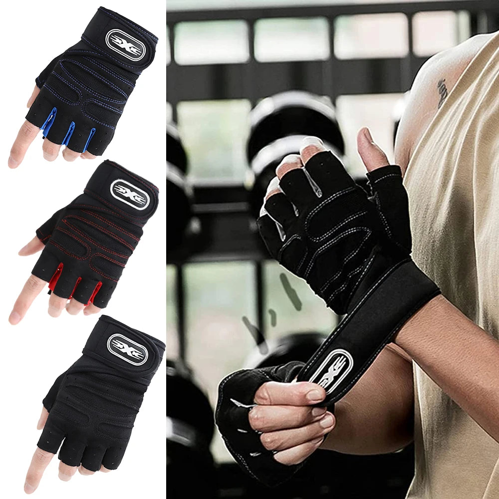 Weight Lifting Gym Gloves with Wrist Wrap & Palm Protection